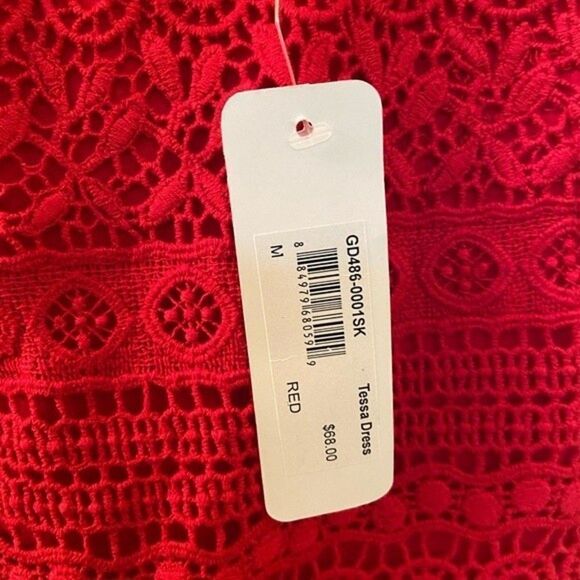 Peek Kids Tessa Tiered Lace Dress Red Girls Size Medium 6-7 NWT - Picture 5 of 9